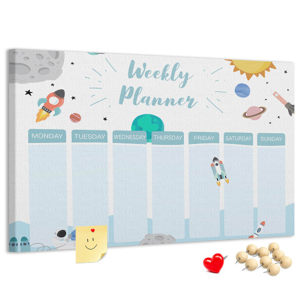 Cork board Full week planner