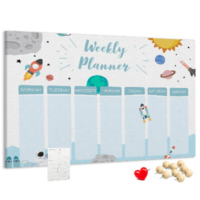 Cork board Full week planner