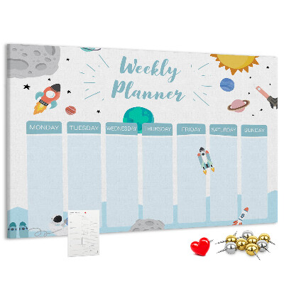 Cork board Full week planner