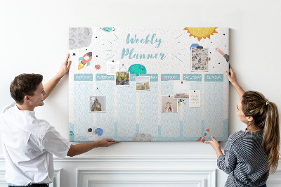 Cork board Full week planner