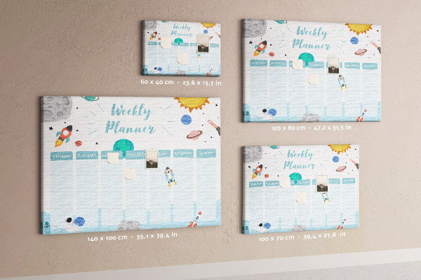 Cork board Full week planner