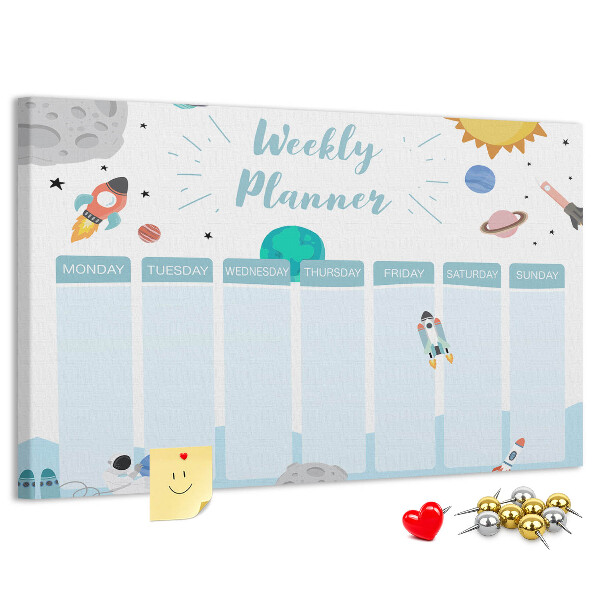 Cork board Full week planner