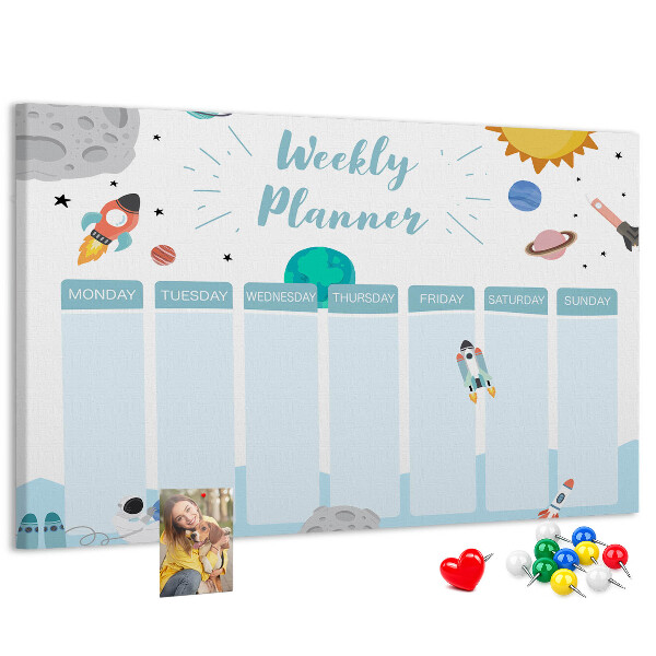 Cork board Full week planner
