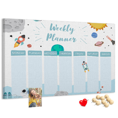 Cork board Full week planner