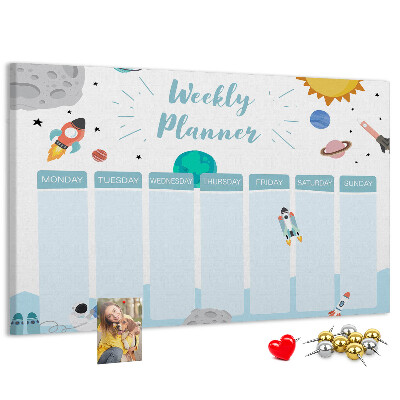 Cork board Full week planner