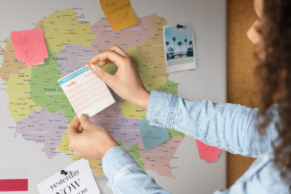 Cork display board Map of Poland