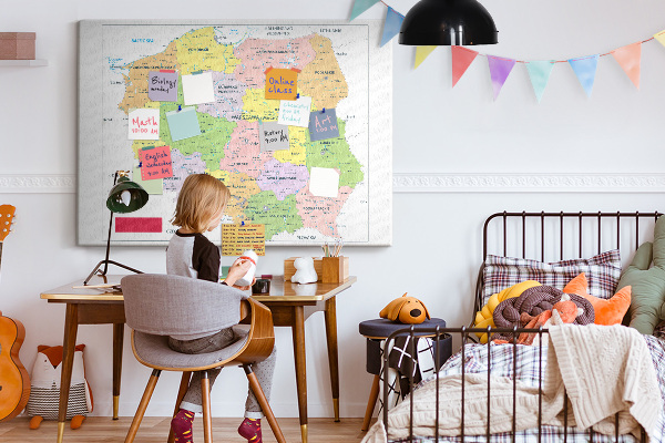Cork memo board Map of Poland