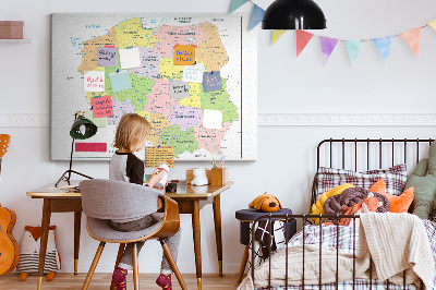 Cork memo board Map of Poland