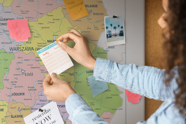 Cork memo board Map of Poland