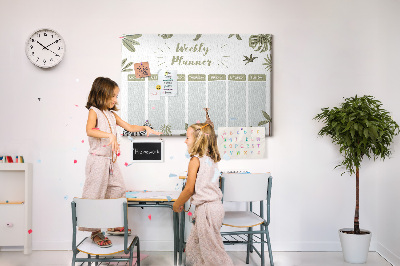 Cork board Safari weekly planner