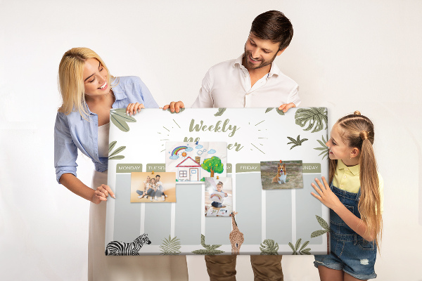Cork board Safari weekly planner