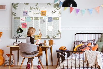 Cork board Safari weekly planner