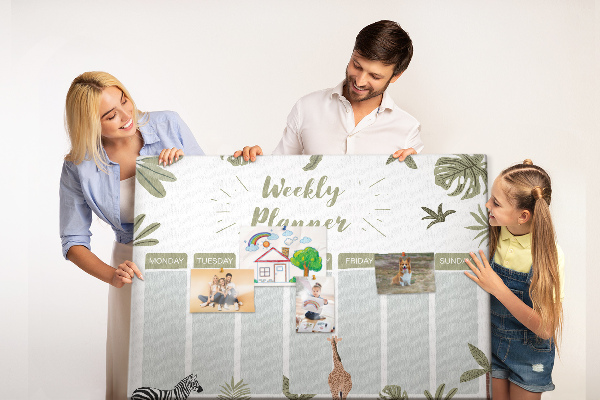 Cork board Safari weekly planner