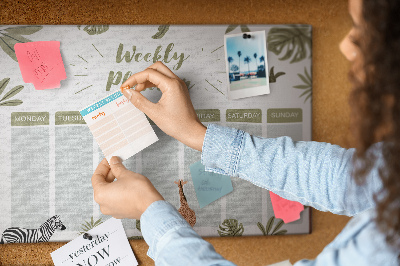 Cork board Safari weekly planner
