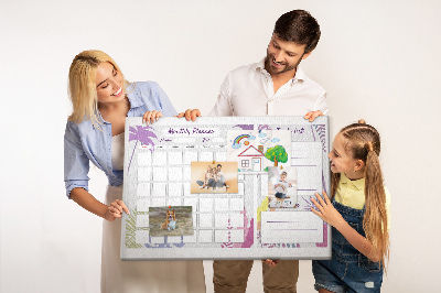 Cork memo board Monthly planner