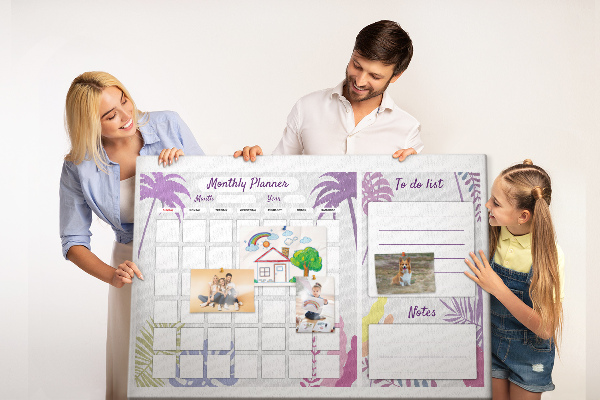 Cork memo board Monthly planner