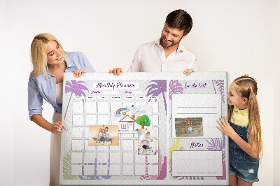 Cork memo board Monthly planner