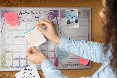 Cork memo board Monthly planner