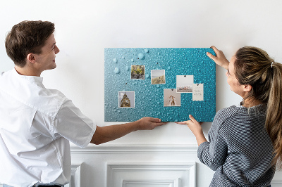 Cork display board Water drops