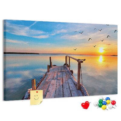 Cork memo board Lake pier