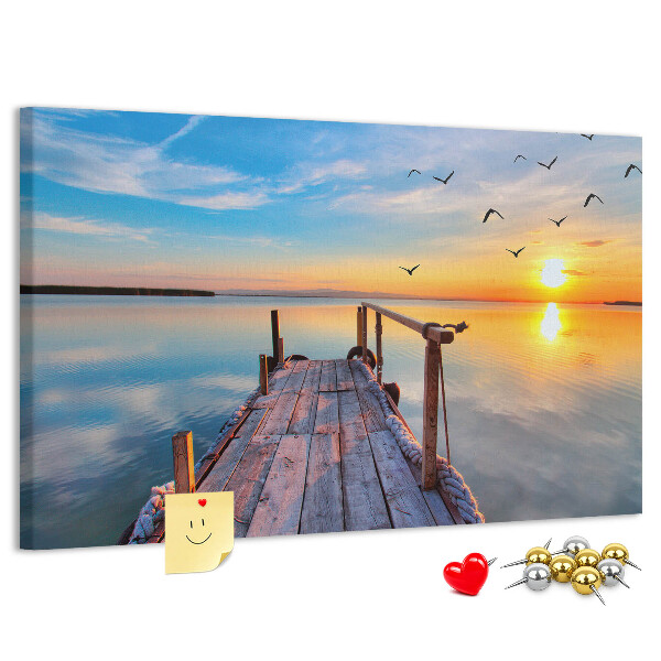 Cork memo board Lake pier