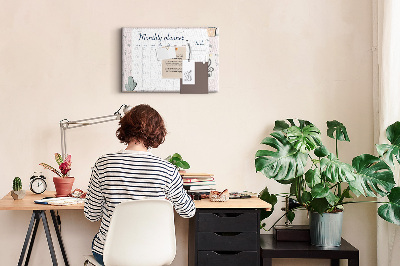 Cork board Month planner