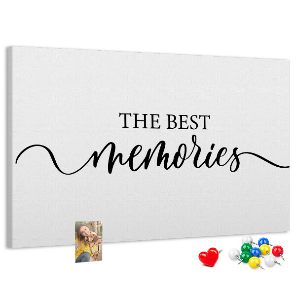 Cork display board Memories lettering