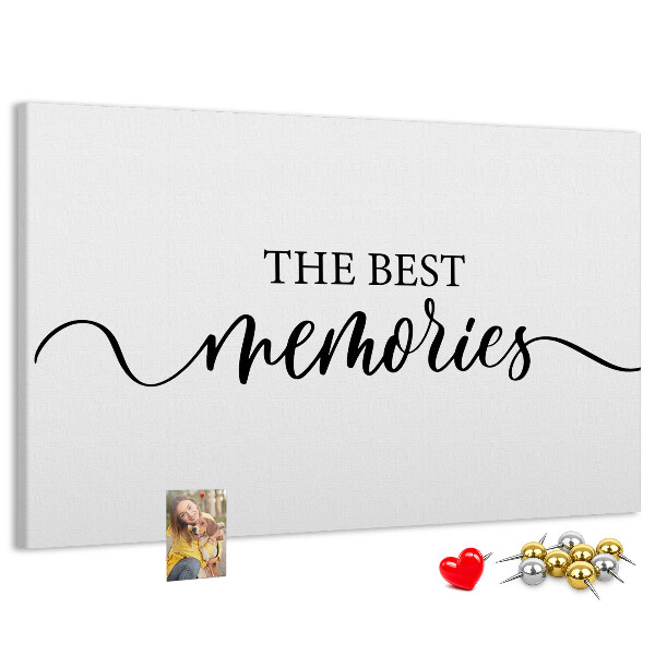 Cork display board Memories lettering