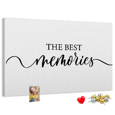 Cork display board Memories lettering
