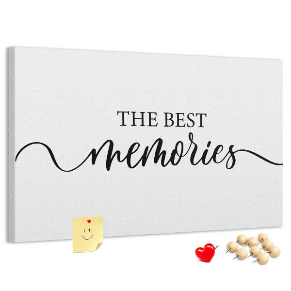 Cork display board Memories lettering