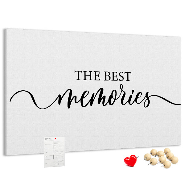 Cork display board Memories lettering