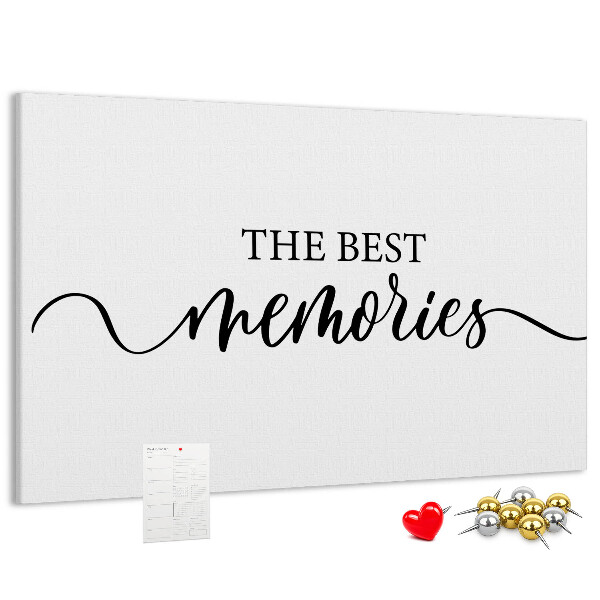 Cork display board Memories lettering