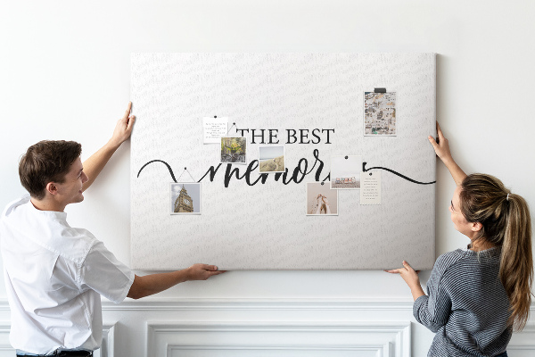 Cork display board Memories lettering