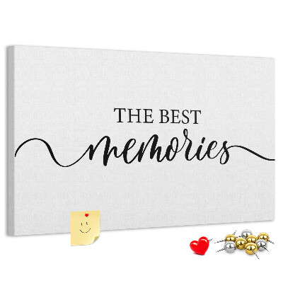 Cork display board Memories lettering