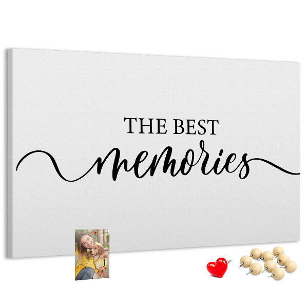 Cork display board Memories lettering