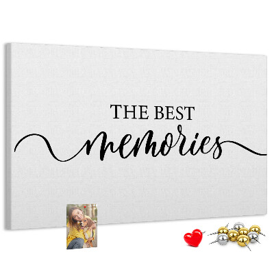 Cork display board Memories lettering
