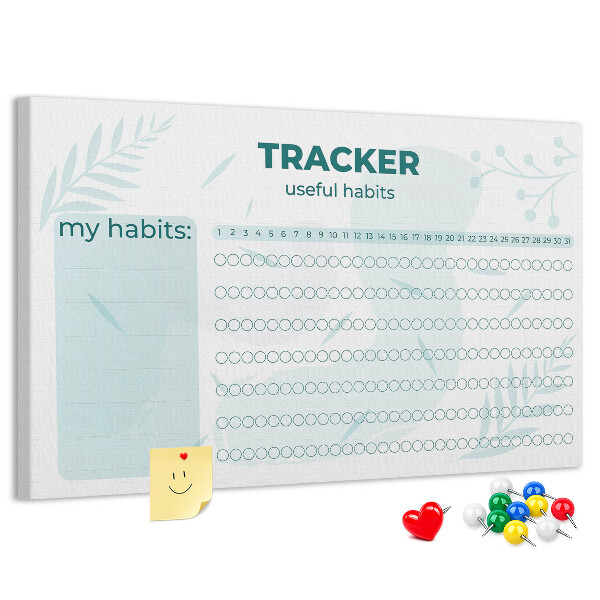 Cork memo board Habit tracker