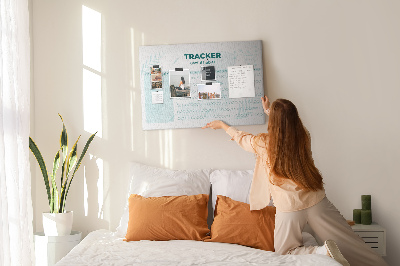 Cork memo board Habit tracker