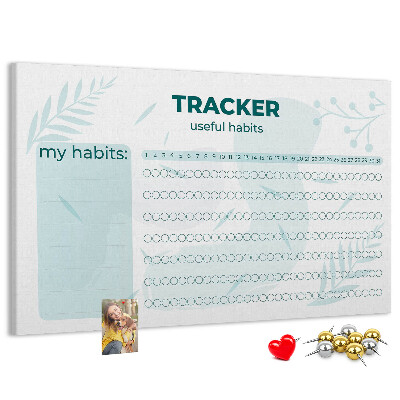 Cork memo board Habit tracker