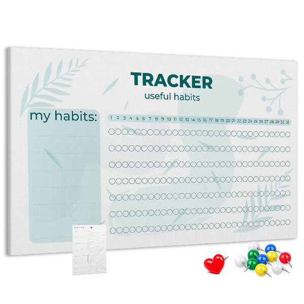 Cork memo board Habit tracker