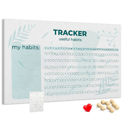 Cork memo board Habit tracker