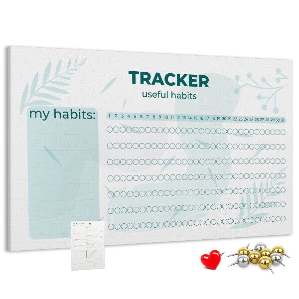 Cork memo board Habit tracker