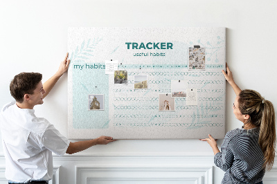Cork memo board Habit tracker