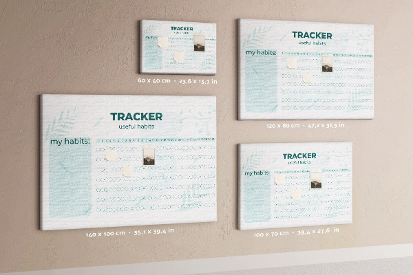 Cork memo board Habit tracker