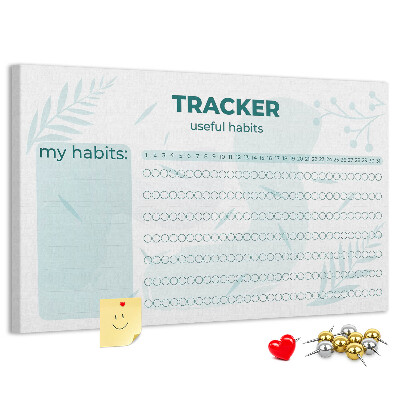 Cork memo board Habit tracker