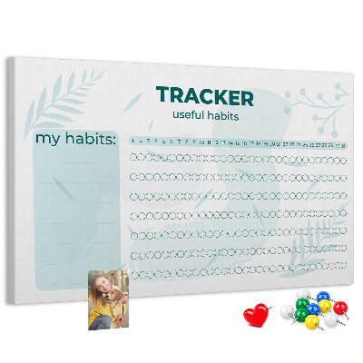 Cork memo board Habit tracker