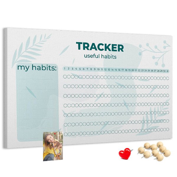 Cork memo board Habit tracker