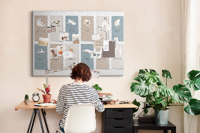 Cork board Cat calendar