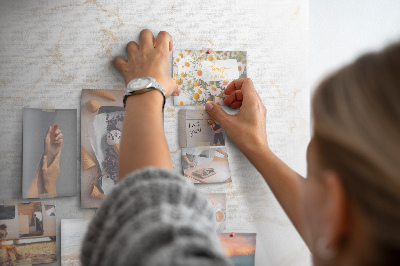 Cork memo board Elegant marble