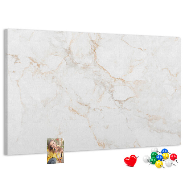 Cork memo board Elegant marble